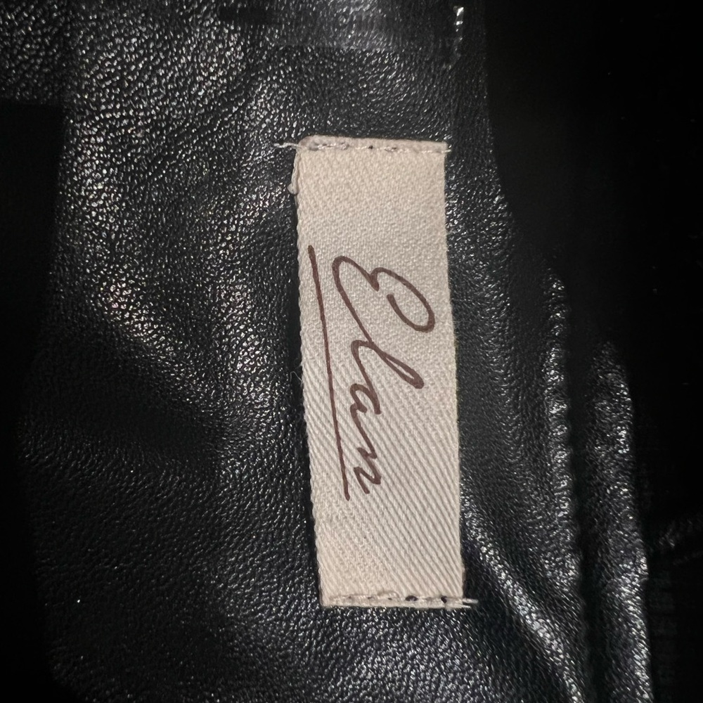 Vegan Leather Embroidered Jacket - image 5